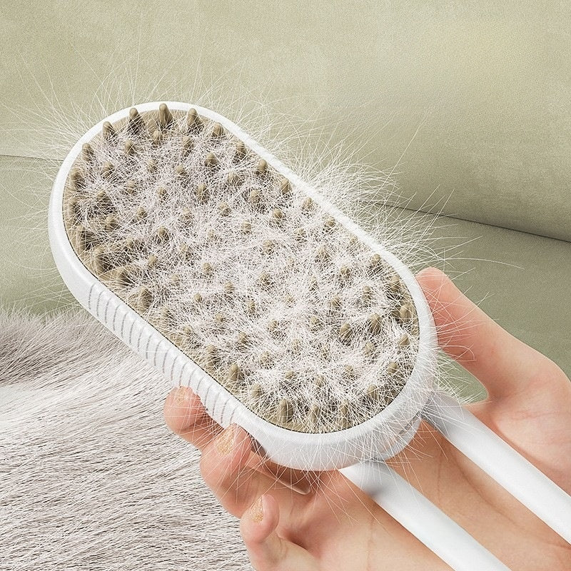 Electric Pet Grooming Spray Brush with Steam Function